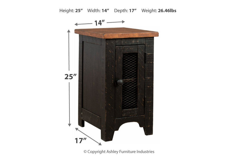 Valebeck Black/Brown Chairside End Table - T468-7 - DMV Furniture