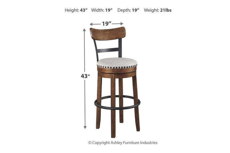 Valebeck Brown Bar Height Bar Stool - DMV FurnitureBarstool