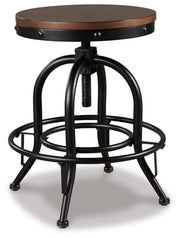 Valebeck Brown/Black Counter Height Bar Stool (Set of 2) - D546-224X2