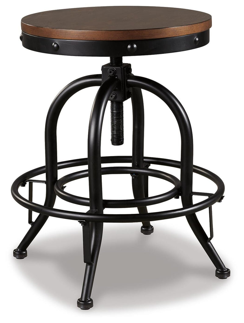 Valebeck Brown/Black Counter Height Bar Stool (Set of 2) - D546-224X2