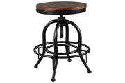 Valebeck Brown/Black Counter Height Bar Stool (Set of 2) - DMV FurnitureBarstool