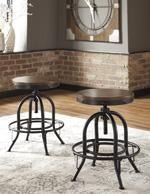 Valebeck Brown/Black Counter Height Bar Stool (Set of 2) - DMV FurnitureBarstool