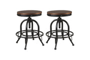 Valebeck Brown/Black Counter Height Bar Stool (Set of 2) - DMV FurnitureBarstool