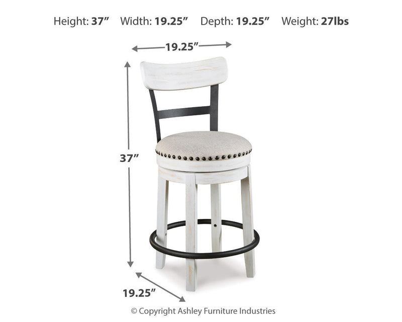 Valebeck Counter Height Dining Table and 4 Barstools - D546D14
