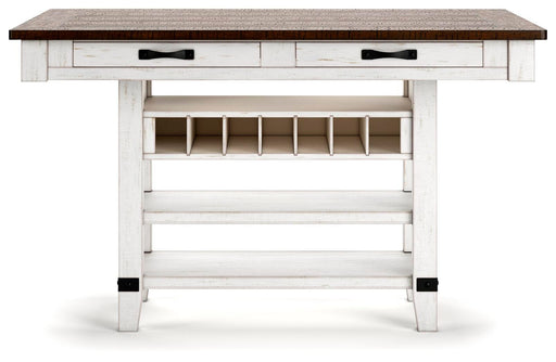 Valebeck Counter Height Dining Table and 4 Barstools - D546D14