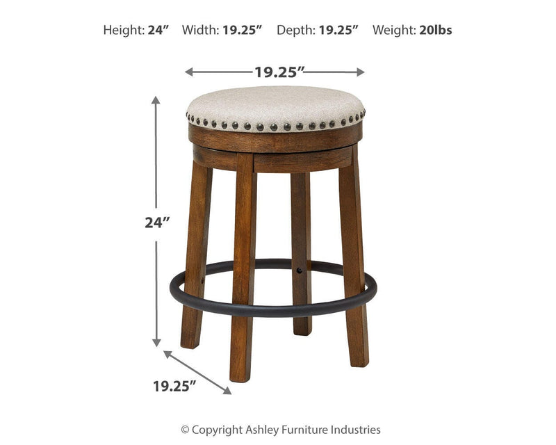 Valebeck Counter Height Dining Table and 6 Barstools - D546D36