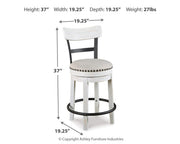Valebeck Counter Height Dining Table and 6 Chairs - D546D35