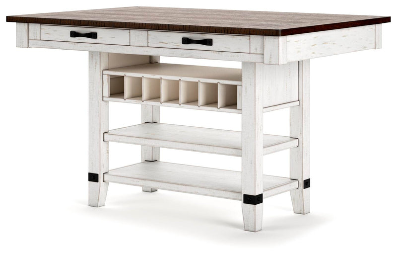 Valebeck Counter Height Dining Table and 6 Chairs - D546D35