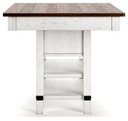 Valebeck Multi Counter Height Dining Table and 6 Barstools - D546D33
