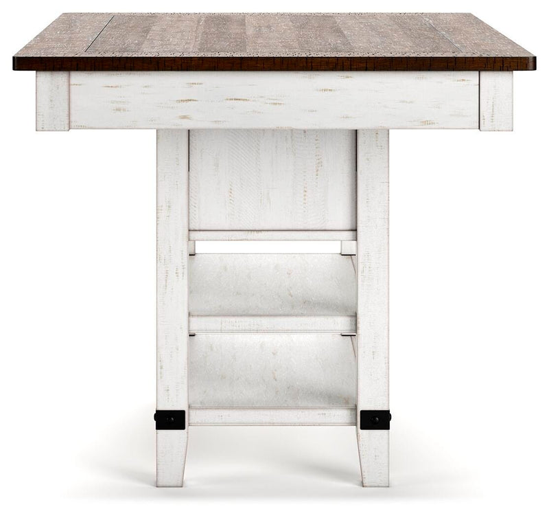 Valebeck Multi Counter Height Dining Table and 6 Barstools - D546D33