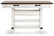 Valebeck Multi Counter Height Dining Table and 6 Barstools - D546D33