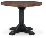 Valebeck Multi Counter Height Table and 4 Barstools - D546D25