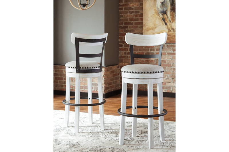 Valebeck White Bar Height Bar Stool - DMV FurnitureBarstool