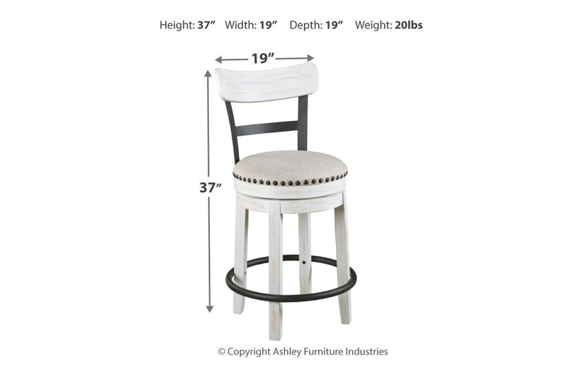 Valebeck White Counter Height Bar Stool - DMV FurnitureBarstool