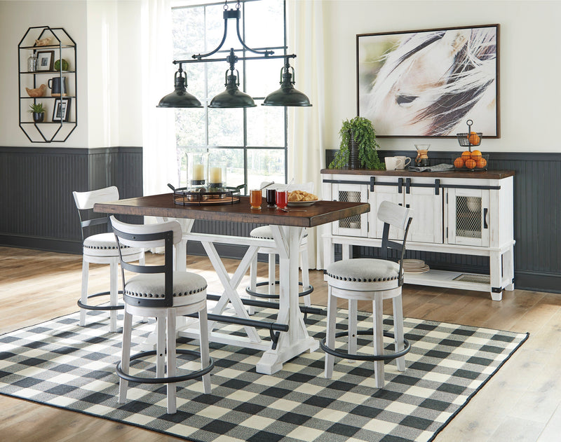 Valebeck White/Beige 5 - Piece Counter Height Set - DMV FurnitureCounter Height Set
