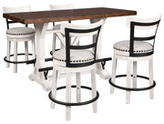Valebeck White/Beige 5 - Piece Counter Height Set - DMV FurnitureCounter Height Set