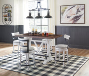 Valebeck White/Beige 5 - Piece Counter Height Set - DMV FurnitureCounter Height Set