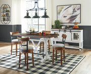 Valebeck White/Brown 5 - Piece Counter Height Set - DMV FurnitureCounter Height Set