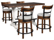 Valebeck White/Brown 5 - Piece Counter Height Set - DMV FurnitureCounter Height Set