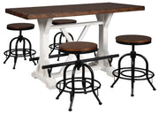 Valebeck White/Brown 5 - Piece Counter Height Set w/ Stools - DMV FurnitureCounter Height Set