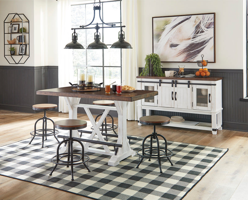 Valebeck White/Brown 5 - Piece Counter Height Set w/ Stools - DMV FurnitureCounter Height Set