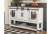 Valebeck White/Brown Dining Server - DMV FurnitureCabinet
