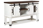 Valebeck White/Brown Dining Server - DMV FurnitureCabinet