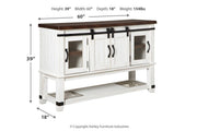 Valebeck White/Brown Dining Server - DMV FurnitureCabinet