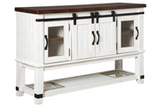 Valebeck White/Brown Dining Server - DMV FurnitureCabinet