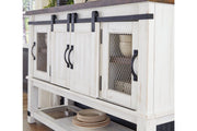 Valebeck White/Brown Dining Server - DMV FurnitureCabinet