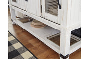 Valebeck White/Brown Dining Server - DMV FurnitureCabinet
