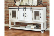 Valebeck White/Brown Dining Server - DMV FurnitureCabinet