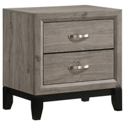 Valen 2-drawer Nightstand Bedside Table Light Taupe - 215912