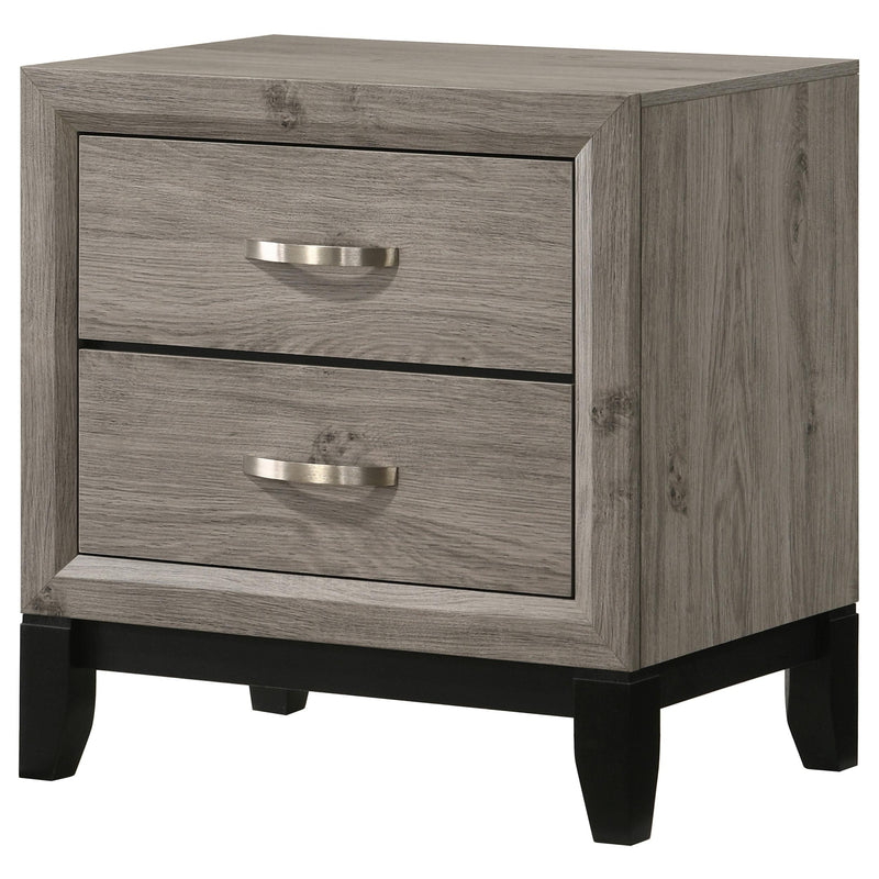 Valen 2-drawer Nightstand Bedside Table Light Taupe - 215912
