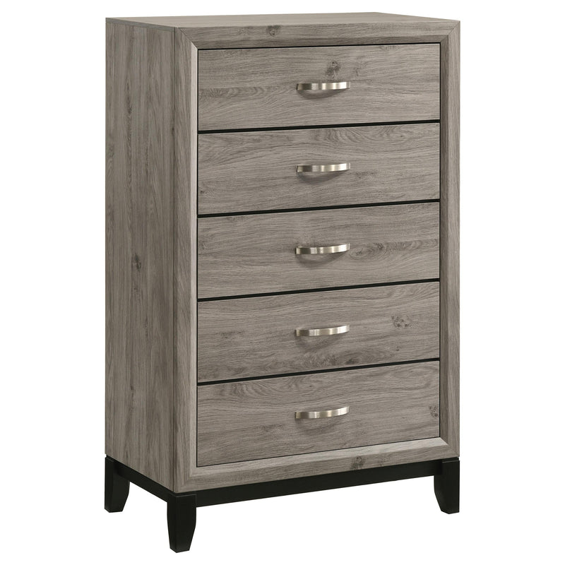 Valen 5-drawer Bedroom Chest of Drawers Light Taupe - 215915