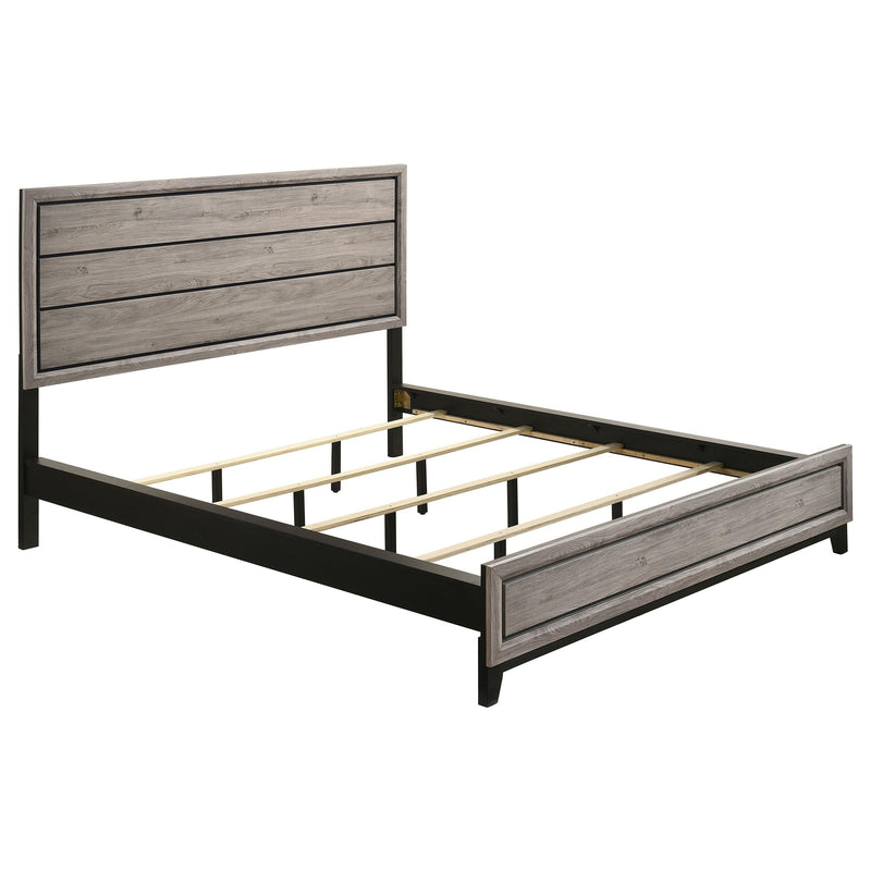 Valen Wood California King Panel Bed Light Taupe - 215911KW