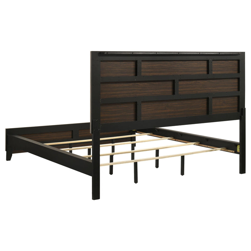 Valen Wood California King Panel Bed Light Taupe - 215911KW