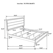 Valen Wood California King Panel Bed Light Taupe - 215911KW