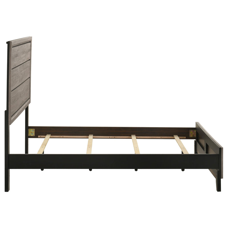 Valen Wood Full Panel Bed Light Taupe - 215911F