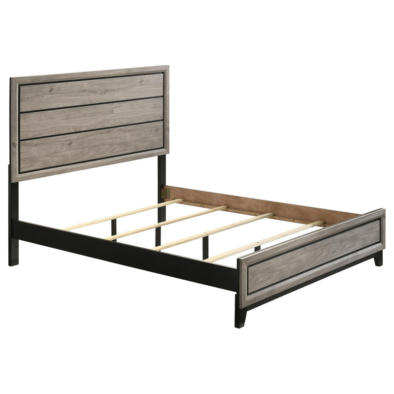 Valen Wood Queen Panel Bed Light Taupe - 215911Q
