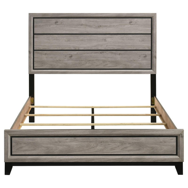 Valen Wood Queen Panel Bed Light Taupe - 215911Q