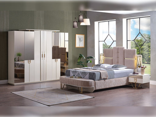 Valence Bedroom (Storage Bed With Headboard & Bench) - King - 120-VAL-KB-SET