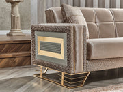 Valero Convertible Loveseat in Beige - 200-SER-VAL-STAR240-2