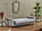 Valero Convertible Loveseat in Light Grey - 200-SER-VAL-STAR244-2
