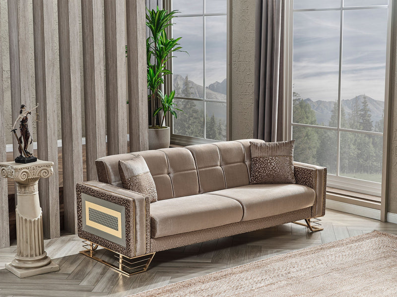 Valero Convertible Loveseat in Light Grey - 200-SER-VAL-STAR244-2