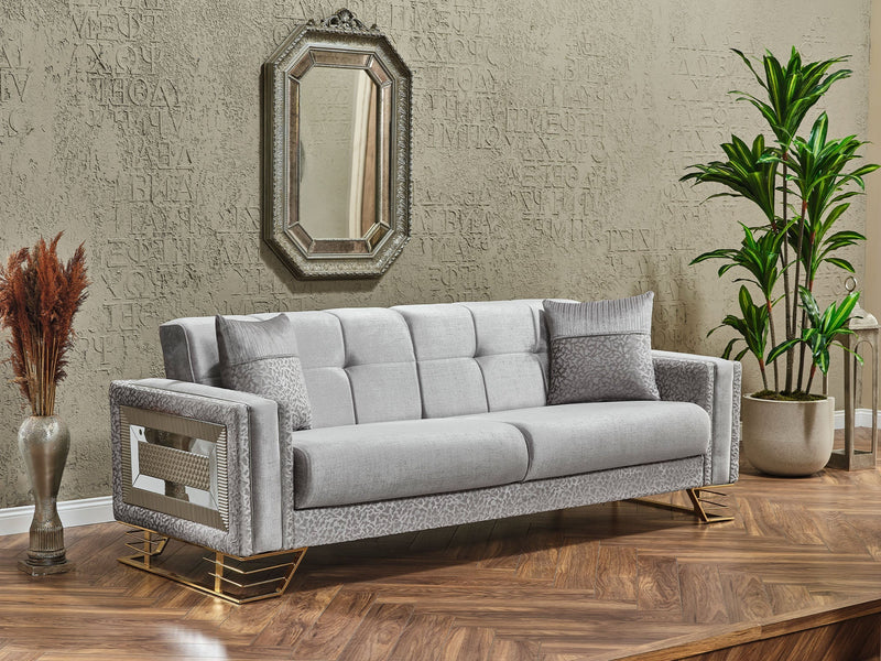 Valero Convertible Sofa in Light Grey - 200-SER-VAL-STAR244-3