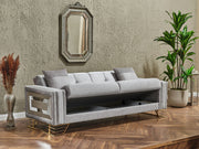 Valero Convertible Sofa in Light Grey - 200-SER-VAL-STAR244-3