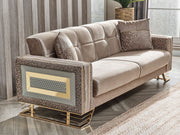 Valero Convertible Sofa in Light Grey - 200-SER-VAL-STAR244-3