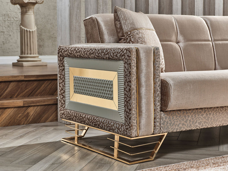 Valero Convertible Sofa in Light Grey - 200-SER-VAL-STAR244-3