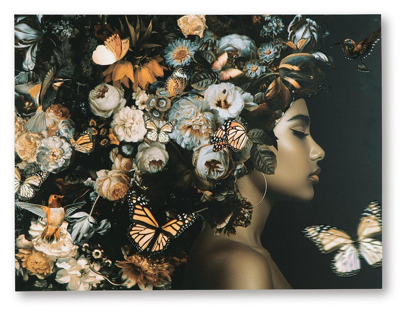 Valfer Orange/Black/White Wall Art - A8000481
